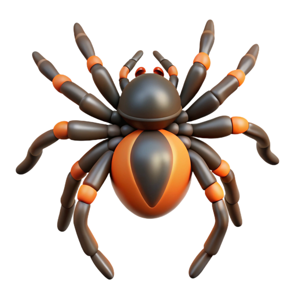 dynamic glorious A tarantula spider, NO BACKGROUND with Transparent Background. precision png