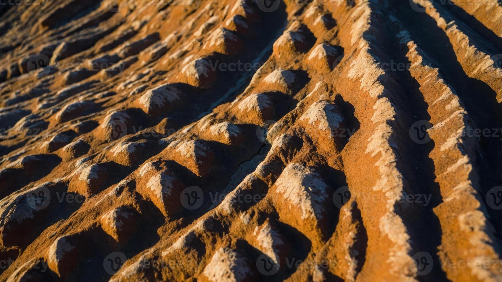 Close-up of textured, wavy sandstone surface showcasing natural erosion patterns. photo