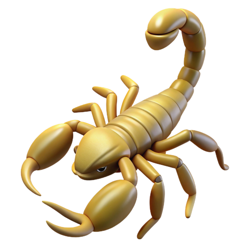 dazzling celebrated A scorpion with raised tail, NO BACKGROUND with Transparent Background. png