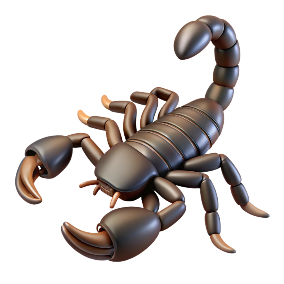 gorgeous notable A scorpion with raised tail, NO BACKGROUND with Transparent Background. png