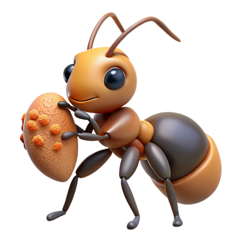 hypnotic classic An ant carrying a crumb, NO BACKGROUND with Transparent Background. gallery standard png