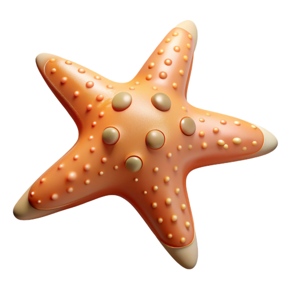 acclaimed art deco A starfish, NO BACKGROUND with Transparent Background. high resolution png