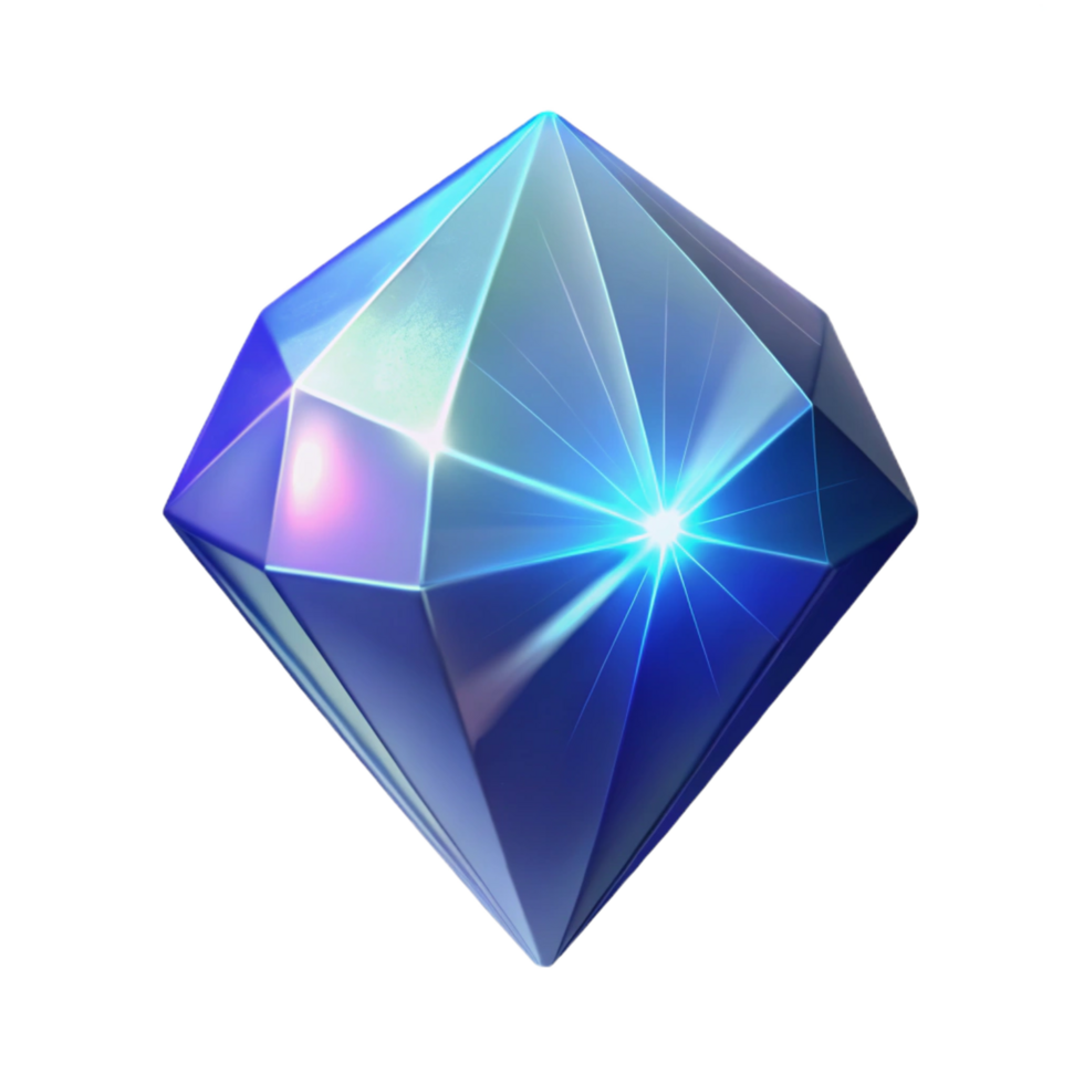 extraordinary bohemian A single, sparkling gemstone, emitting a magical aura. NO BACKGROUND with Transparent Background. 8K png