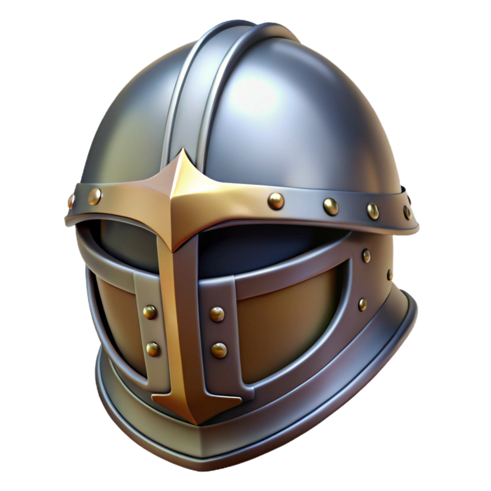 gorgeous traditional A detailed knight's helmet, with a closed visor. NO BACKGROUND with Transparent Background. elite png
