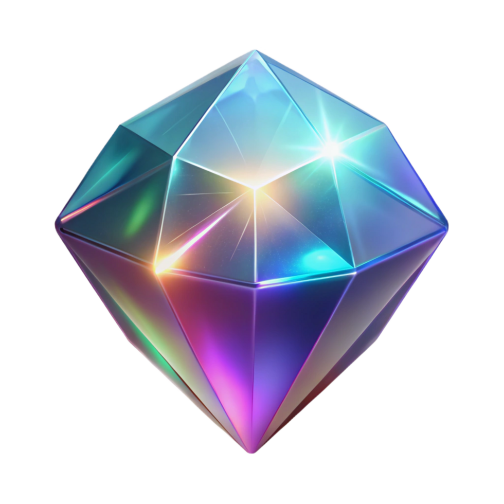exquisite quintessential A single, sparkling gemstone, emitting a magical aura. NO BACKGROUND with Transparent Background. png