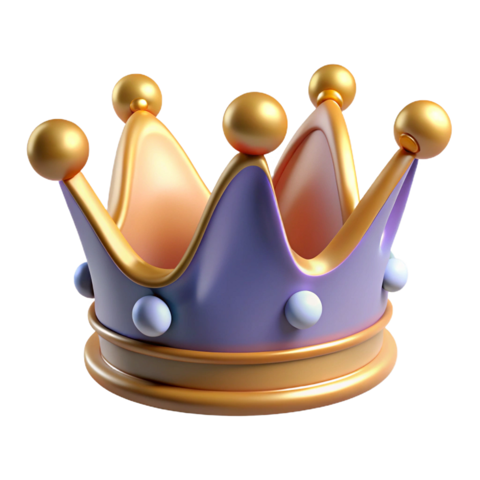 romantic serene A single, ornate crown, fit for a king or queen. NO BACKGROUND with Transparent Background. luxury png