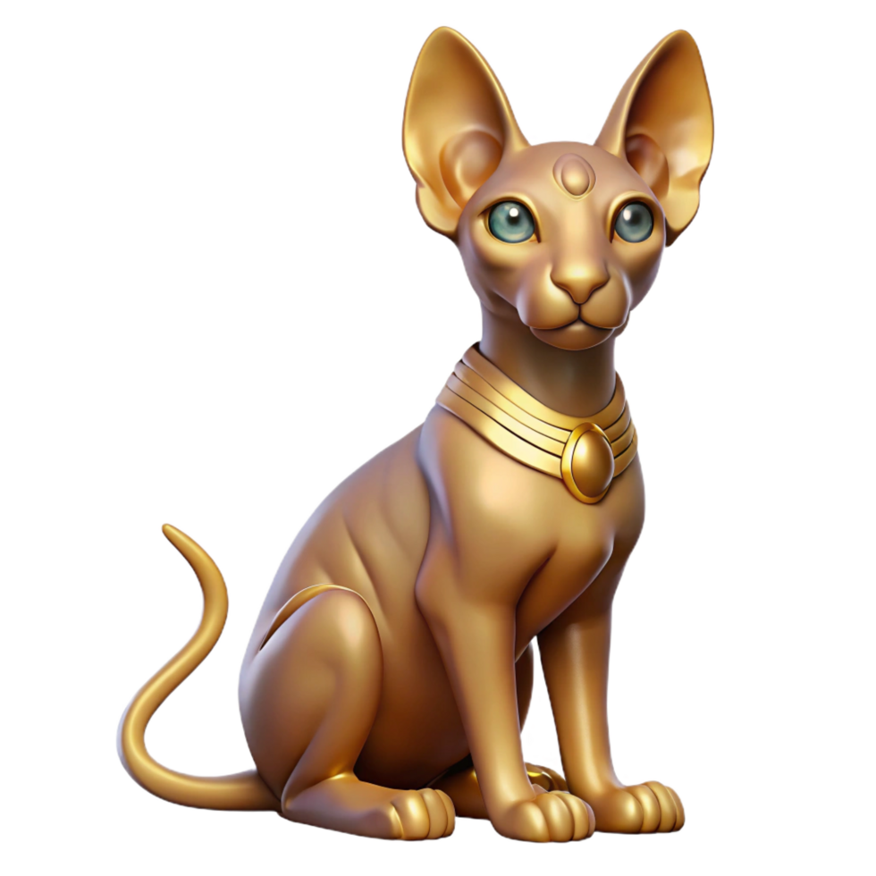 bold glorious A realistic rendering of a sphinx, posing riddles. NO BACKGROUND with Transparent Background. genuine png
