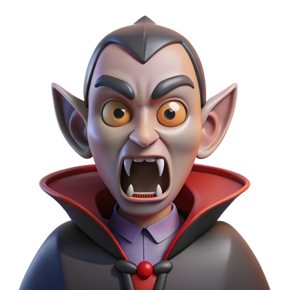 signature futuristic A menacing vampire, with fangs bared. NO BACKGROUND with Transparent Background. gallery standard png