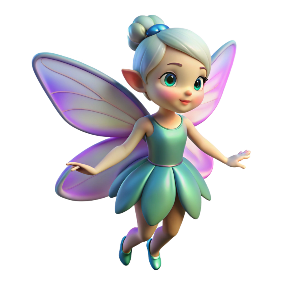 mesmerizing tranquil rustic A whimsical fairy with iridescent wings, NO BACKGROUND with Transparent Background. precision png