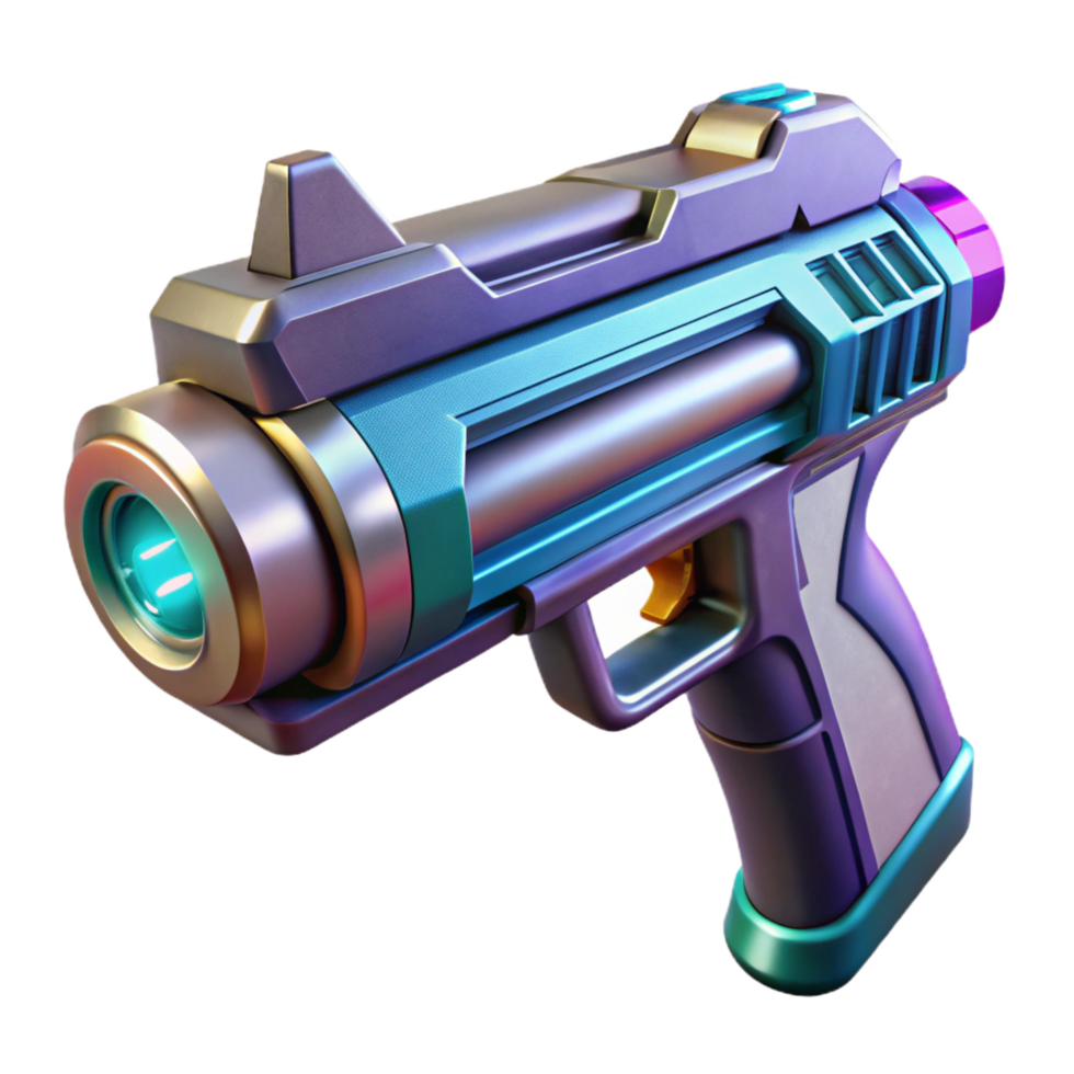 picturesque distinguished Sci-fi weapon, energy blaster, sleek design, futuristic materials. NO BACKGROUND with Transparent Background. png