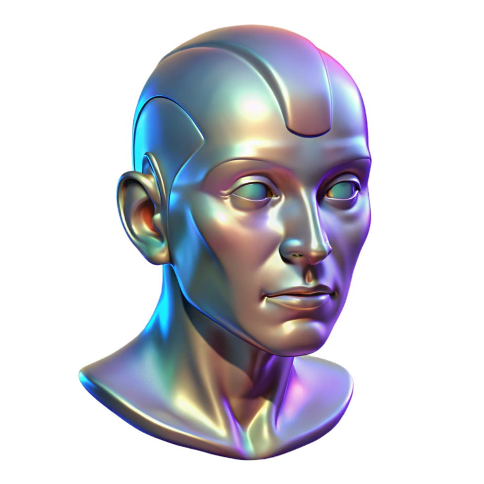coveted victorian Holographic projection of a human head, detailed features, realistic. NO BACKGROUND with Transparent Background. luxury png