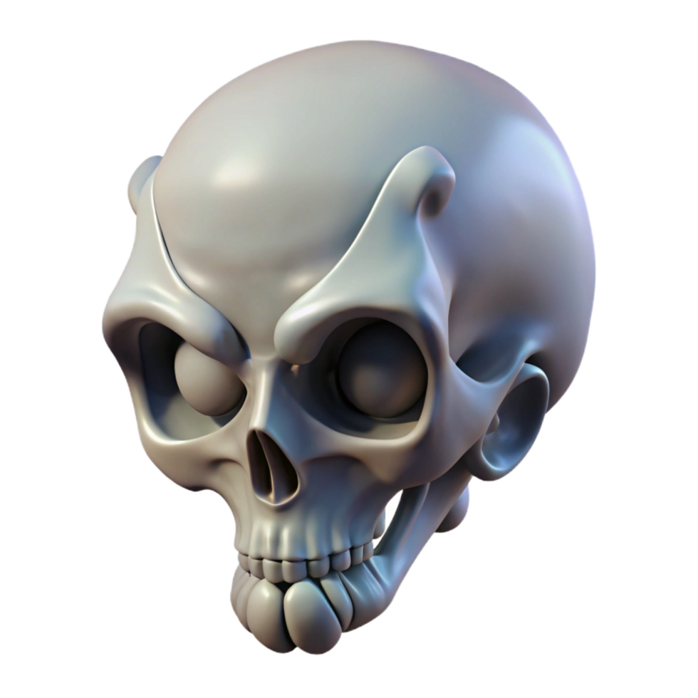 extraordinary bohemian Alien skull, bone-like structure, strange shape, otherworldly details. NO BACKGROUND with Transparent Background. artisan png