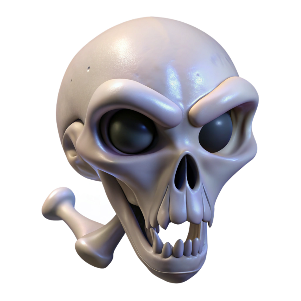 peaceful alluring Alien skull, bone-like structure, strange shape, otherworldly details. NO BACKGROUND with Transparent Background. luxury png
