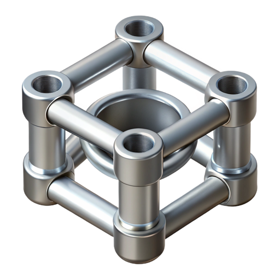 magnificent rustic Metal scaffolding connector NO BACKGROUND with Transparent Background. expertly shot png