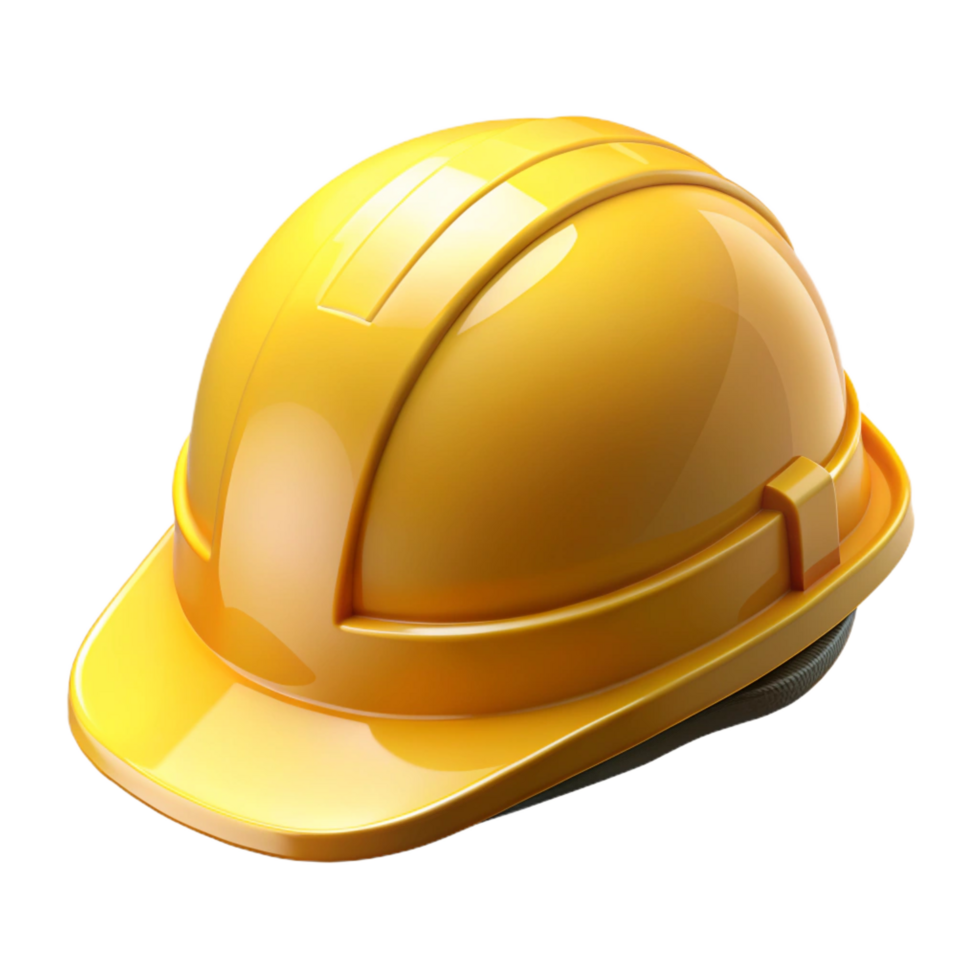 gorgeous creative Safety helmet hard hat yellow NO BACKGROUND with Transparent Background. 4K png