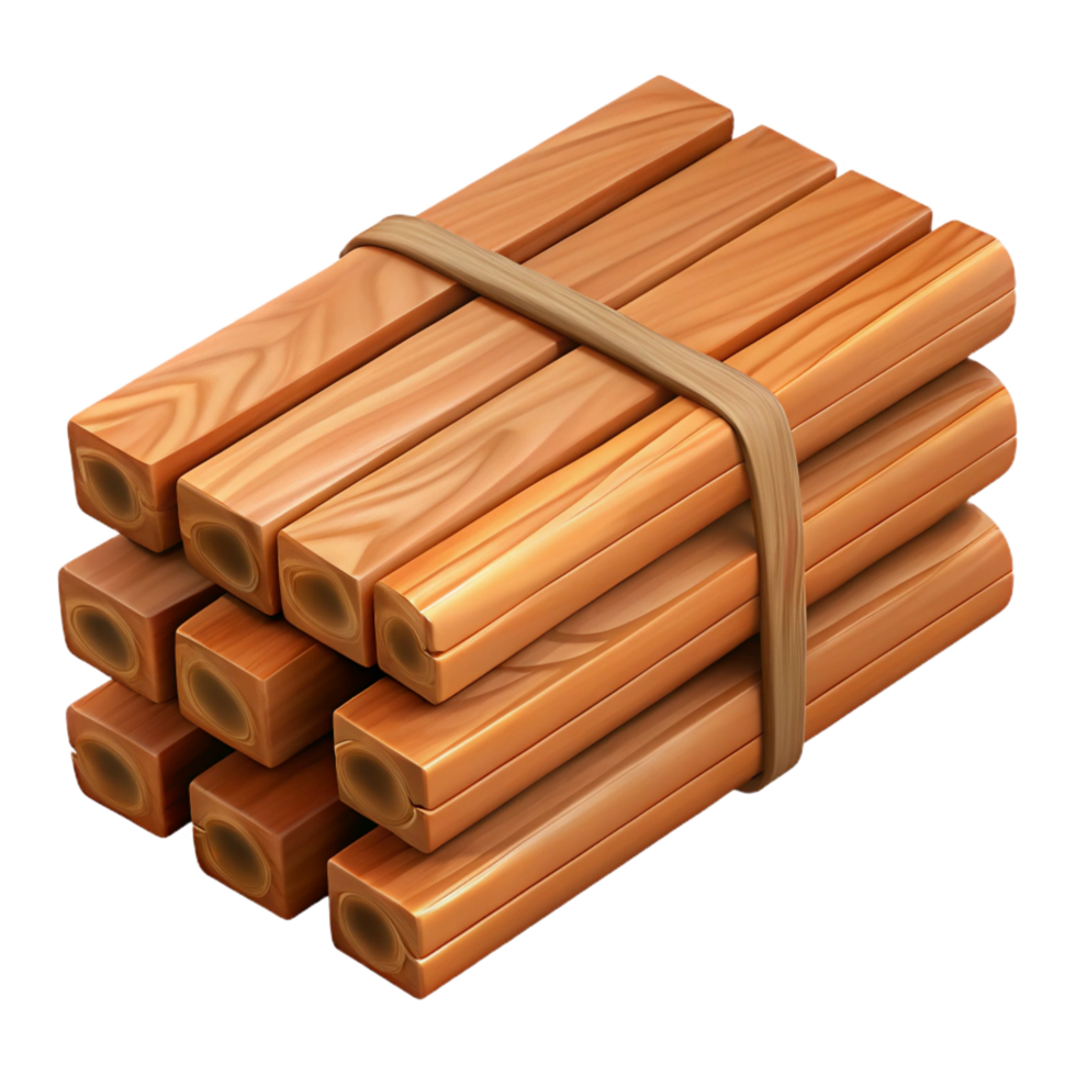 gorgeous sought-after Bundle of wooden planks NO BACKGROUND with Transparent Background. png