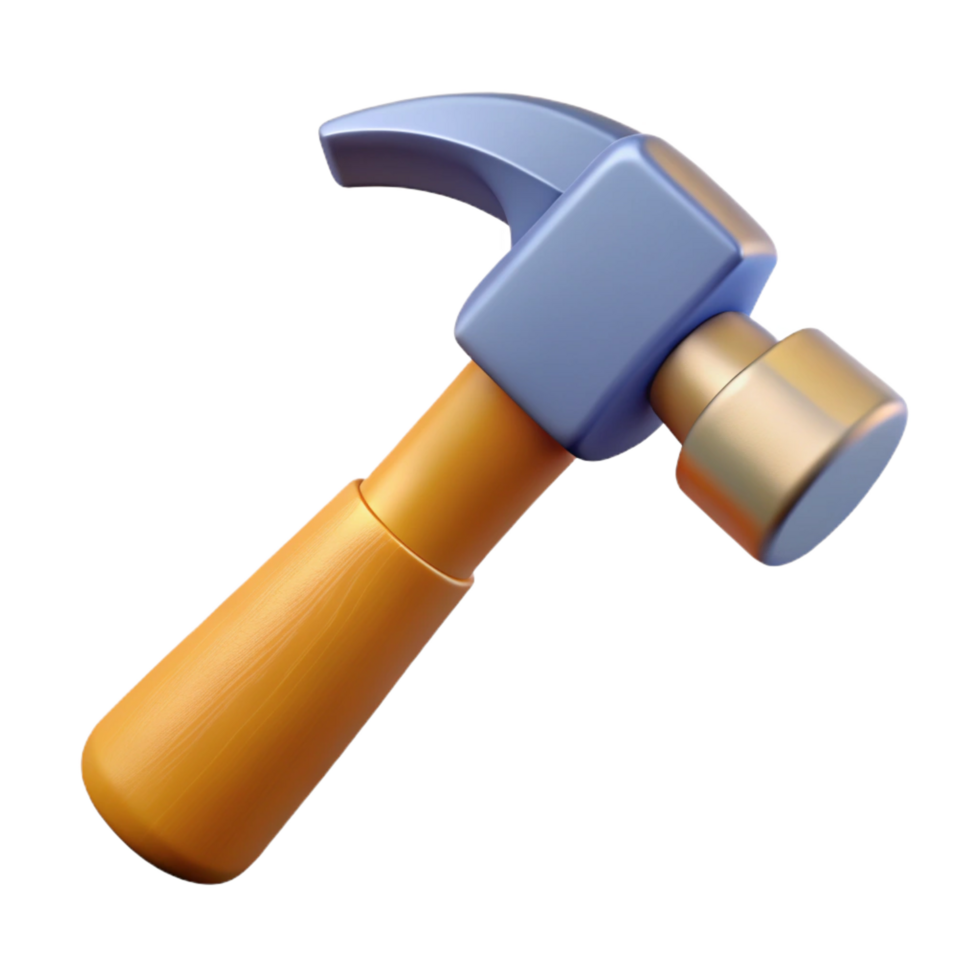 breathtaking reflective urban Carpenter's hammer NO BACKGROUND with Transparent Background. 4K png
