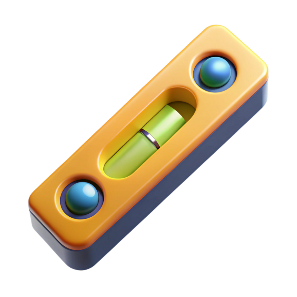 gorgeous surreal Level tool NO BACKGROUND with Transparent Background. studio quality png