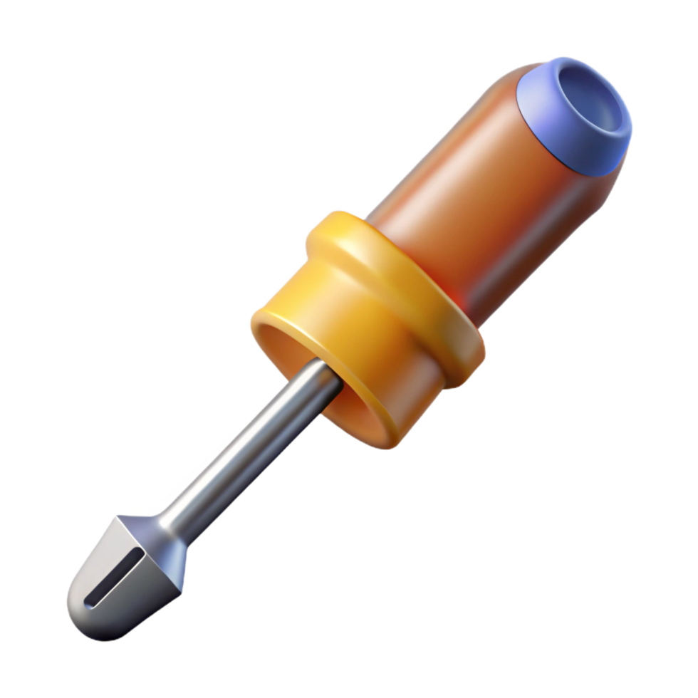 timeless urban Screwdriver NO BACKGROUND with Transparent Background. 8K png