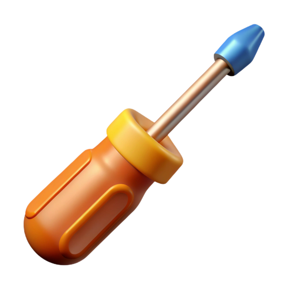 striking nostalgic abstract Screwdriver NO BACKGROUND with Transparent Background. perfect clarity png