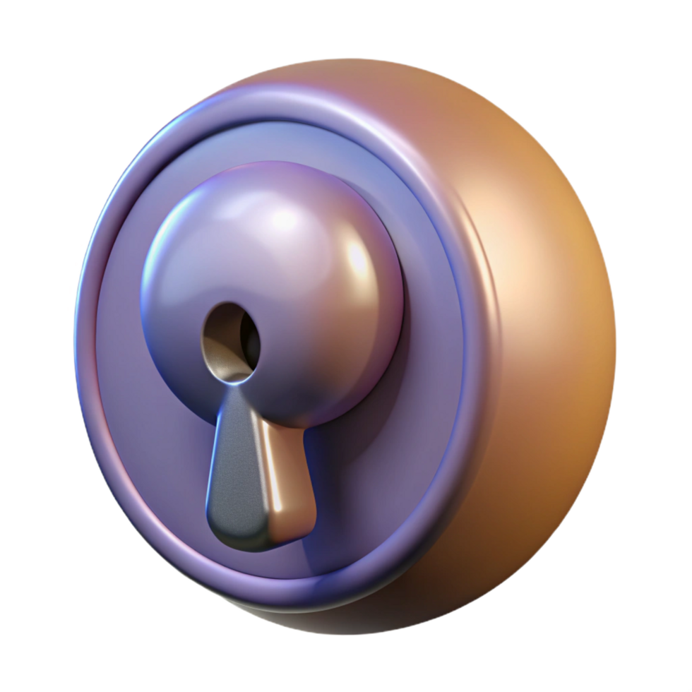 majestic organic Doorknob with keyhole NO BACKGROUND with Transparent Background. flawless png