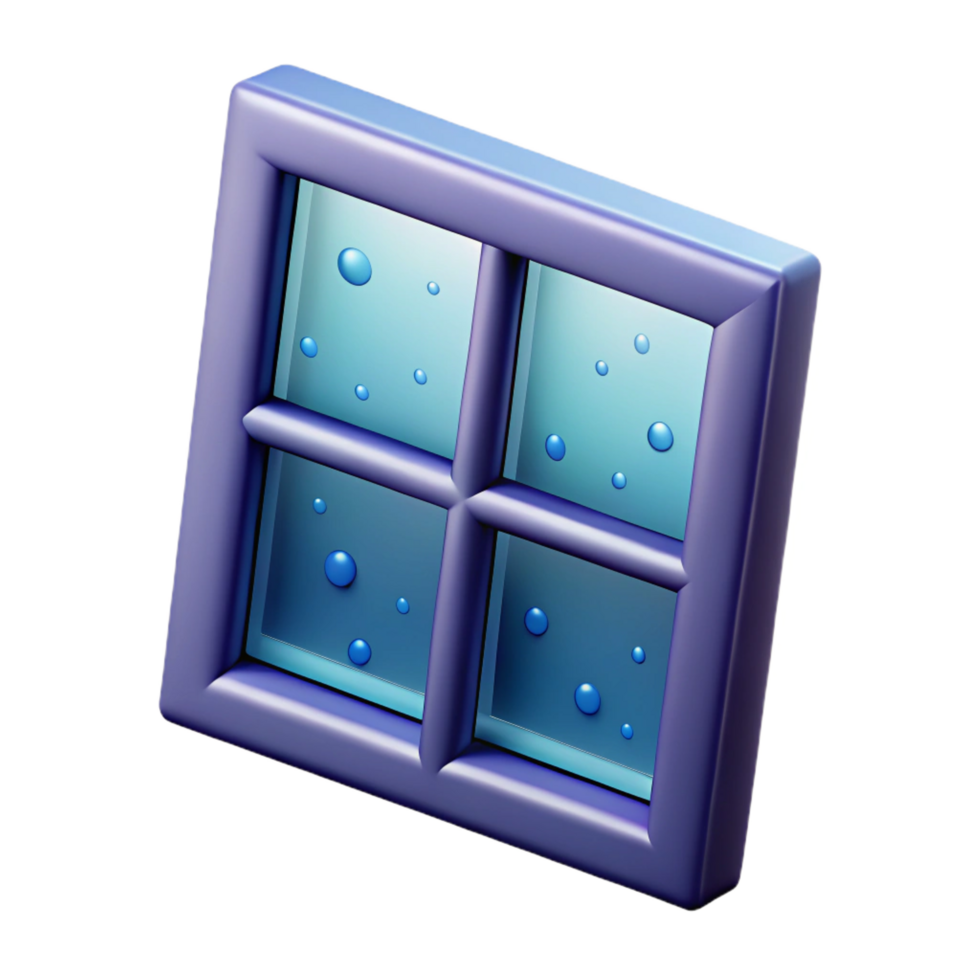 quintessential gothic Window pane with condensation NO BACKGROUND with Transparent Background. professional png