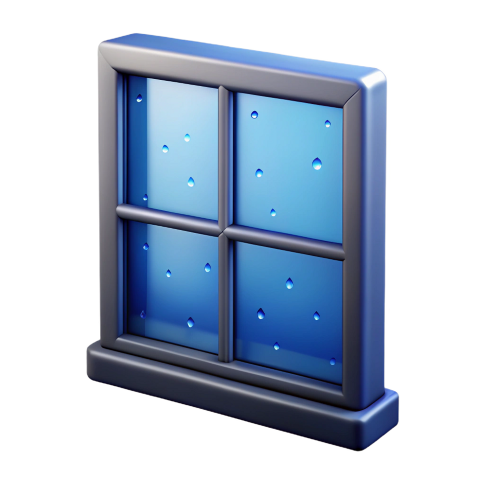 serene sought-after Window pane with condensation NO BACKGROUND with Transparent Background. png