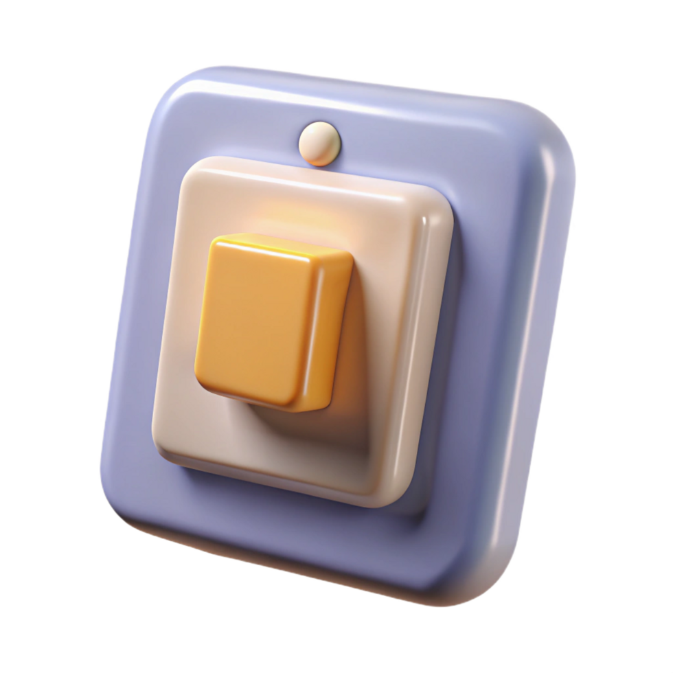 impressive melancholic tropical Light switch NO BACKGROUND with Transparent Background. artisan png