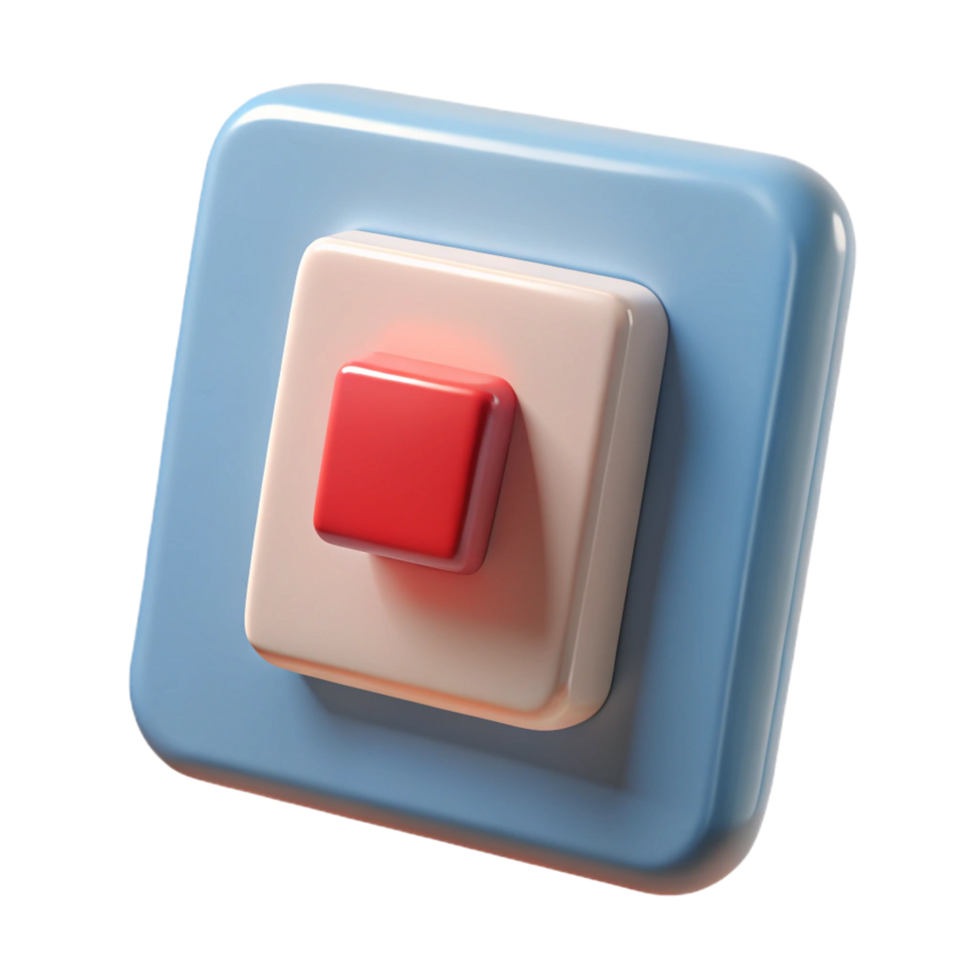 splendid intense classic Light switch NO BACKGROUND with Transparent Background. ultra HD png