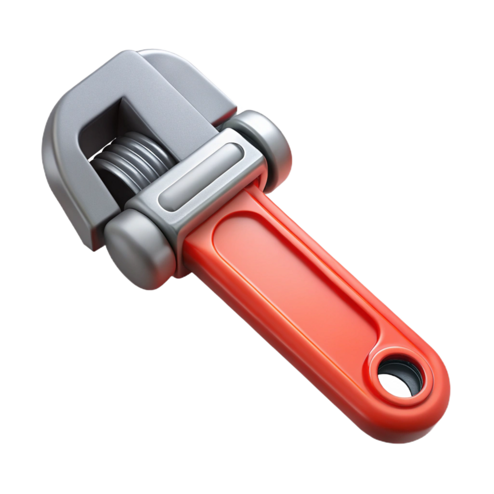 wonderful nostalgic baroque Pipe wrench NO BACKGROUND with Transparent Background. ultra HD png