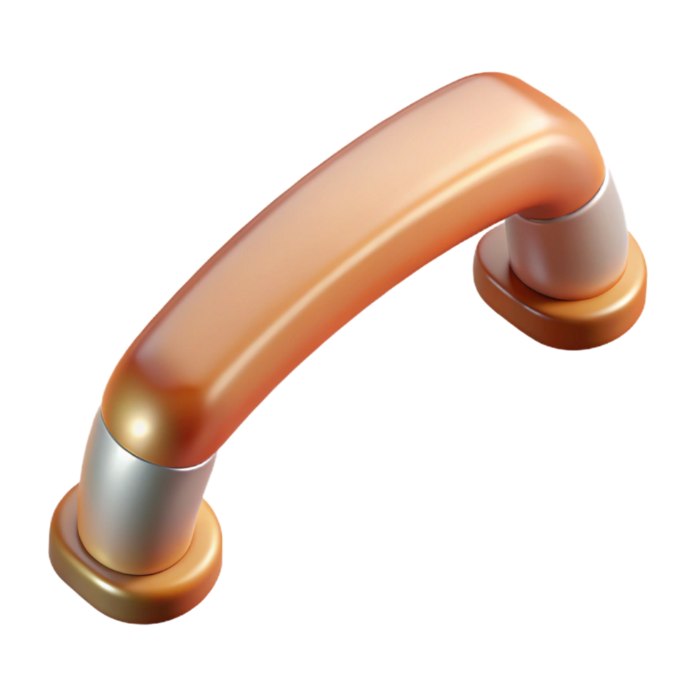 majestic mid-century Cabinet handle NO BACKGROUND with Transparent Background. perfect clarity png