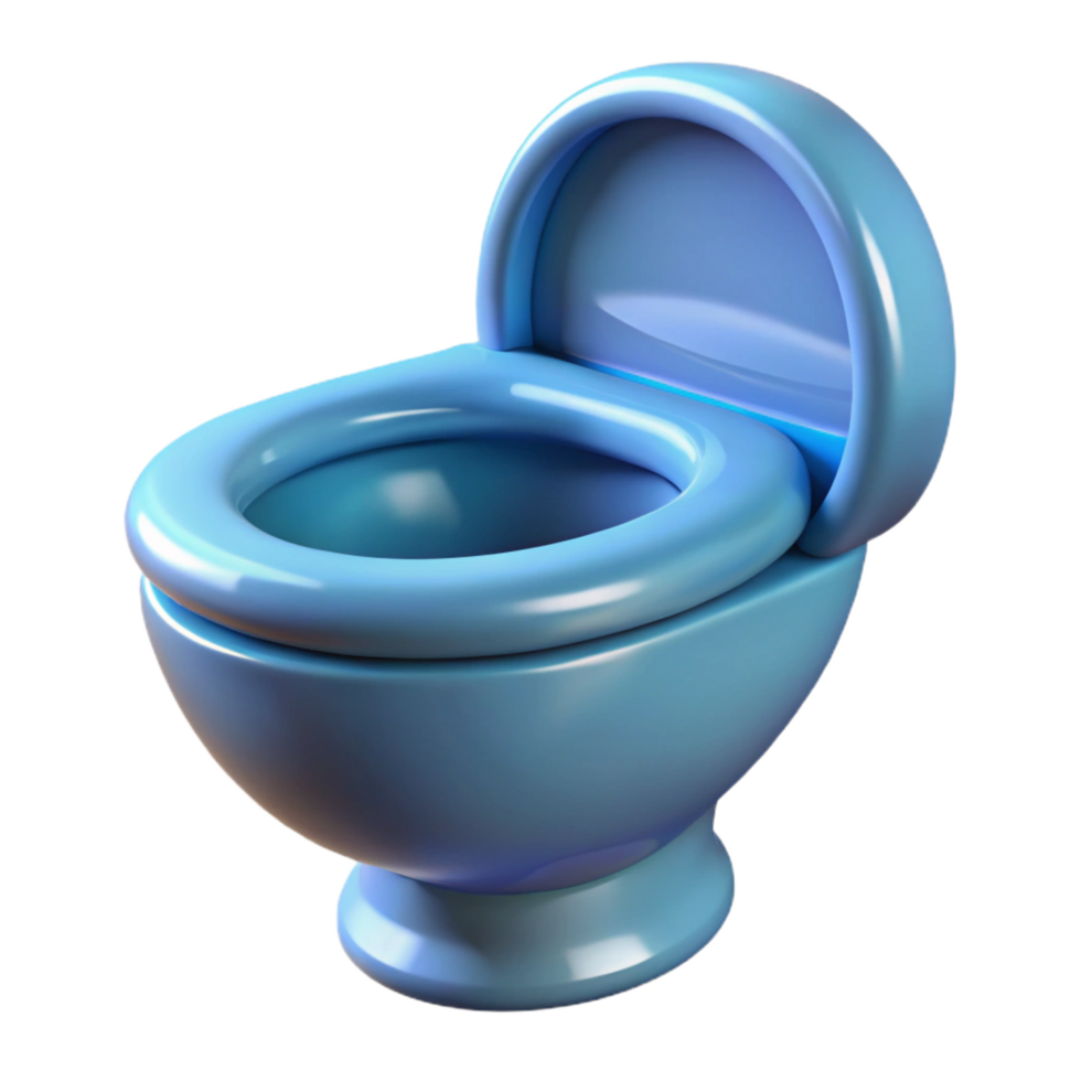 playful pristine Toilet bowl NO BACKGROUND with Transparent Background. precision png