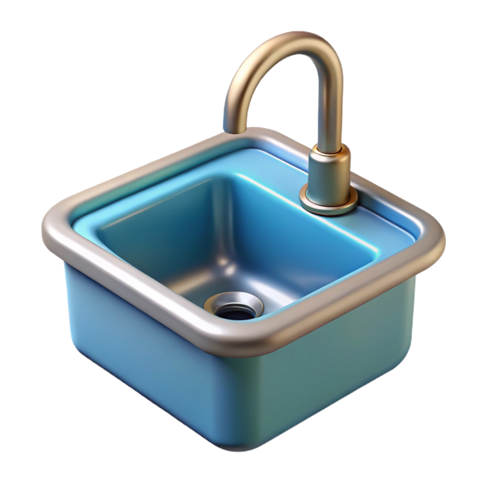 captivating futuristic Kitchen sink NO BACKGROUND with Transparent Background. flawless png