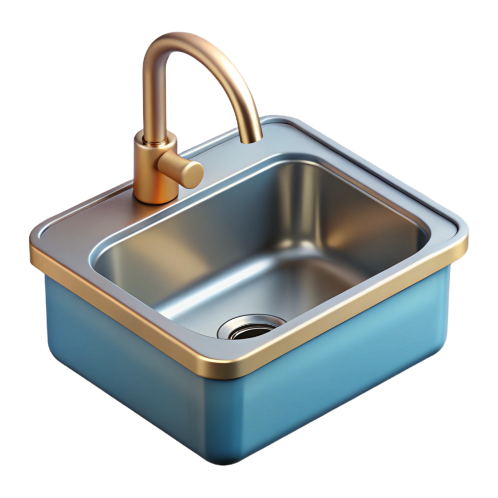 calm wonderful Kitchen sink NO BACKGROUND with Transparent Background. refined png