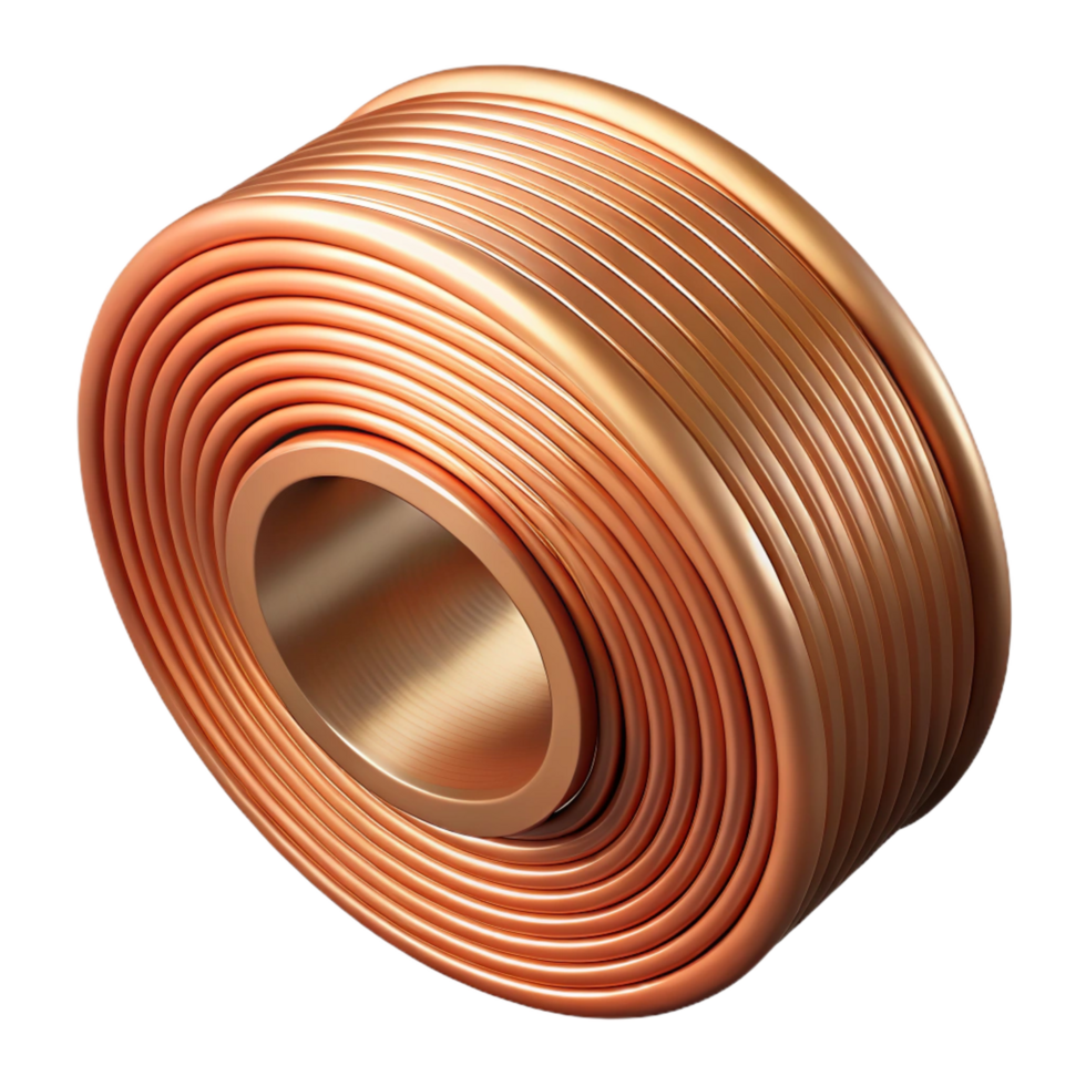 spectacular exemplary Roll of copper wire NO BACKGROUND with Transparent Background. png