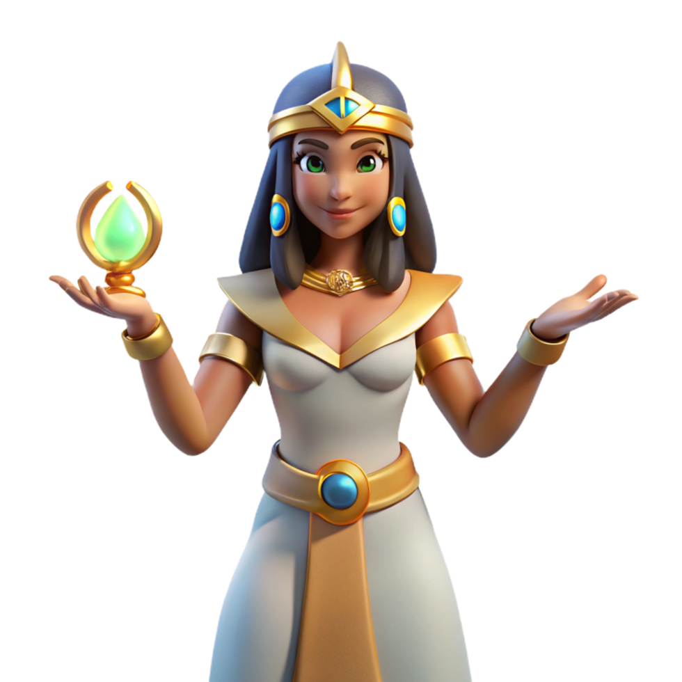 immaculate unparalleled Isis, Egyptian goddess of magic, NO BACKGROUND with Transparent Background. png
