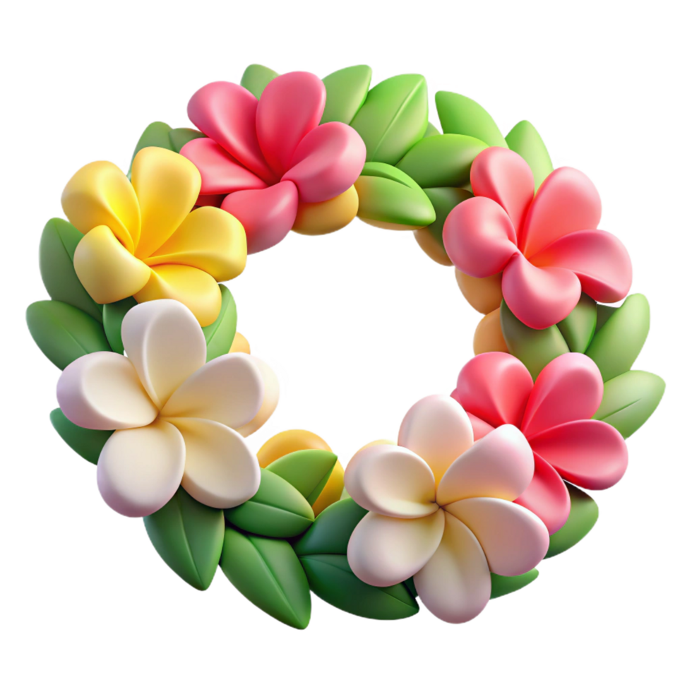 beautiful sought-after Lei, Hawaiian flower garland, NO BACKGROUND with Transparent Background. png