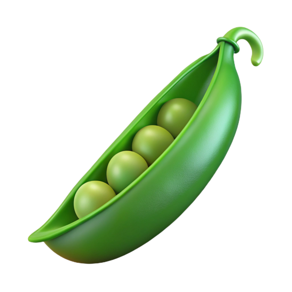 exceptional gothic Freshly picked green pea pod NO BACKGROUND with Transparent Background. sharp png