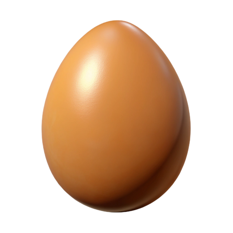 passionate spectacular One brown chicken egg NO BACKGROUND with Transparent Background. genuine png