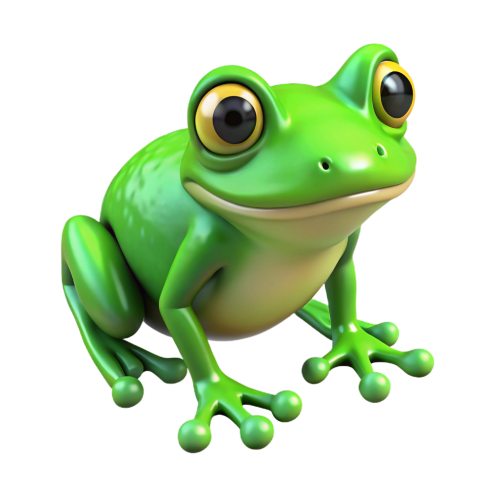 mesmerizing abstract Green tree frog NO BACKGROUND with Transparent Background. ultra HD png