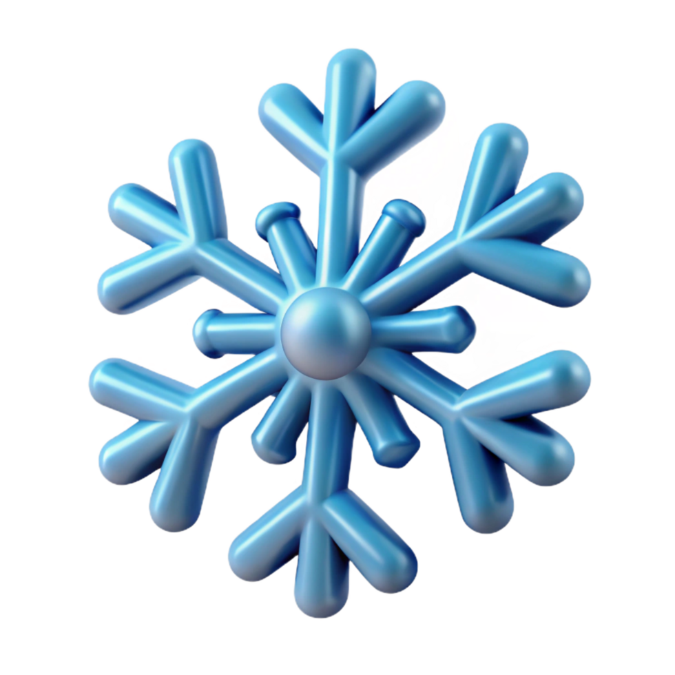 exquisite impressionist Single snowflake NO BACKGROUND with Transparent Background. detailed png
