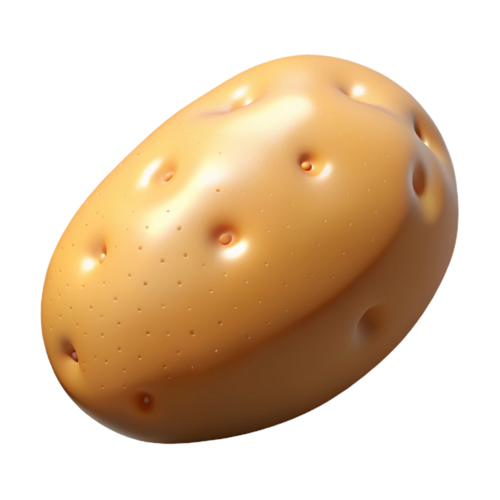exemplary retro Potato NO BACKGROUND with Transparent Background. handcrafted png