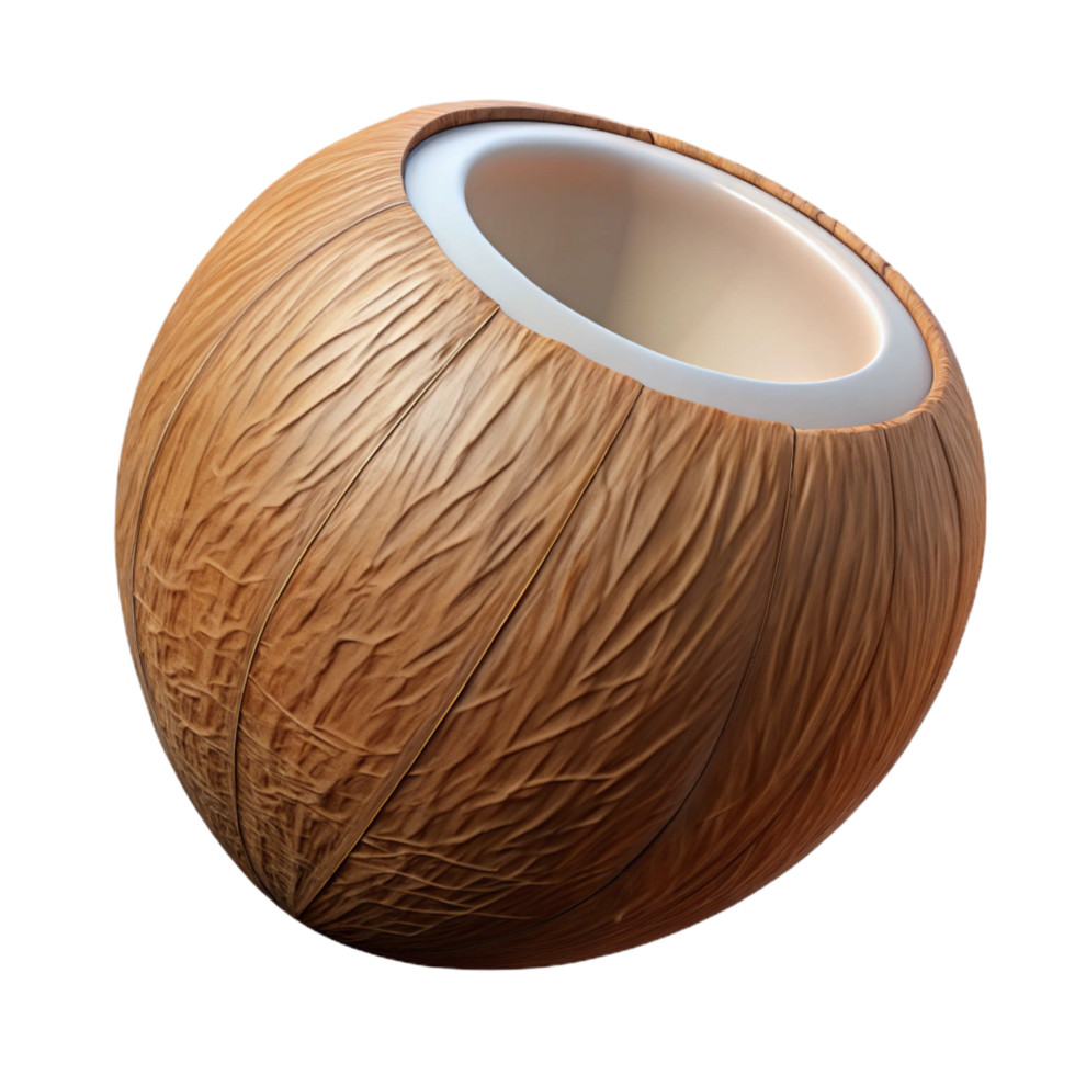 playful stunning Coconut NO BACKGROUND with Transparent Background. ultra HD png