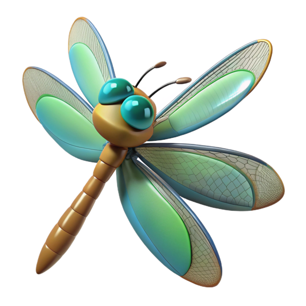 elegant impressionist Dragonfly NO BACKGROUND with Transparent Background. artisan png