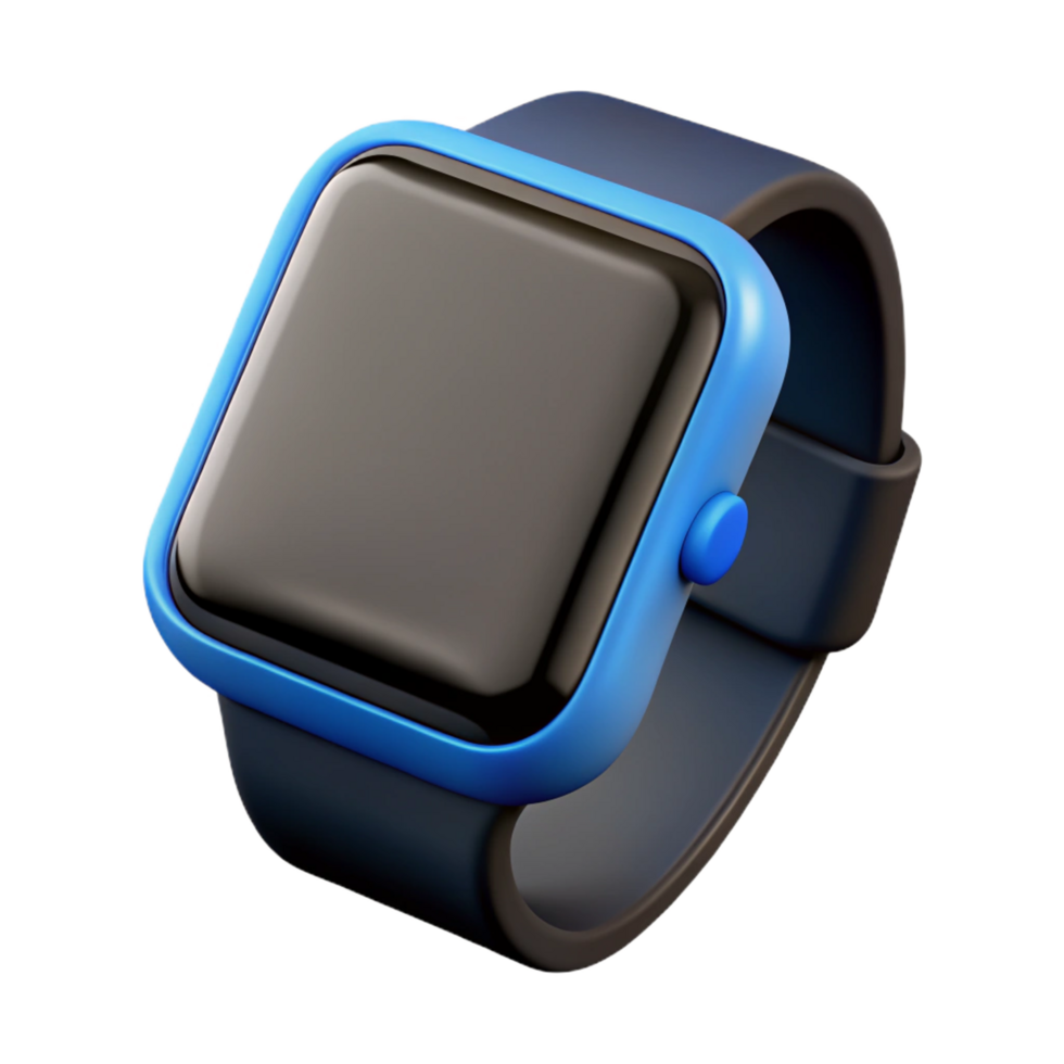 captivating distinguished A smartwatch with a black band. NO BACKGROUND with Transparent Background. png