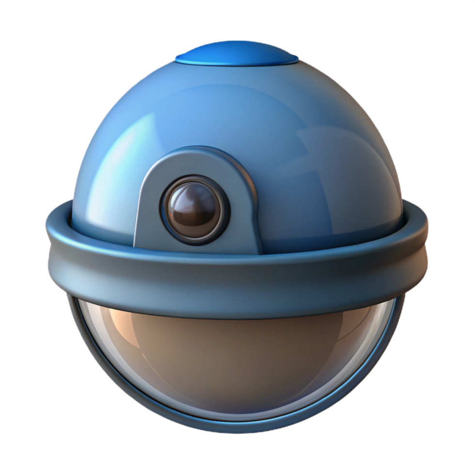 immaculate unparalleled A security camera, dome style. NO BACKGROUND with Transparent Background. png
