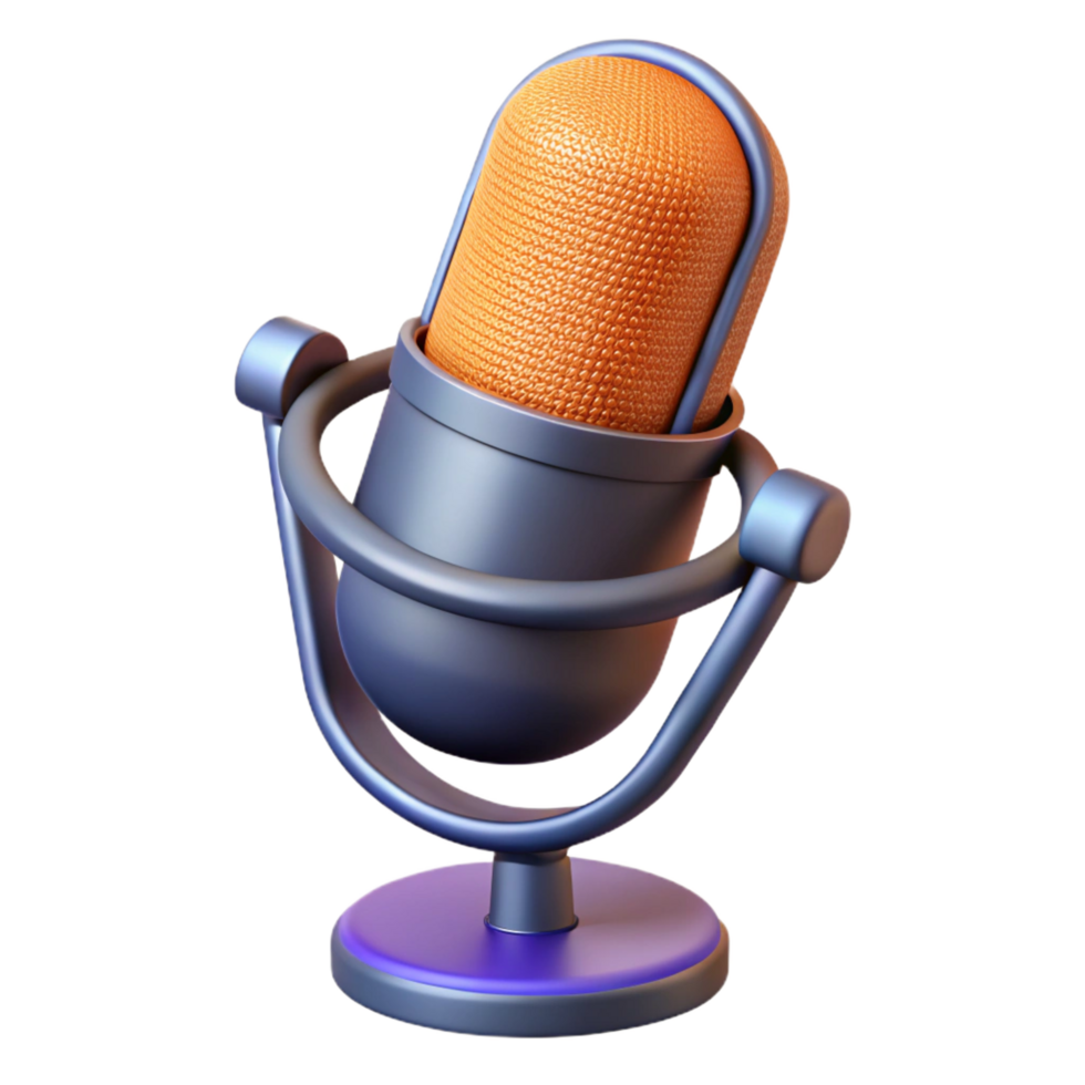 mesmerizing minimalist A studio microphone with pop filter attached. NO BACKGROUND with Transparent Background. authentic png
