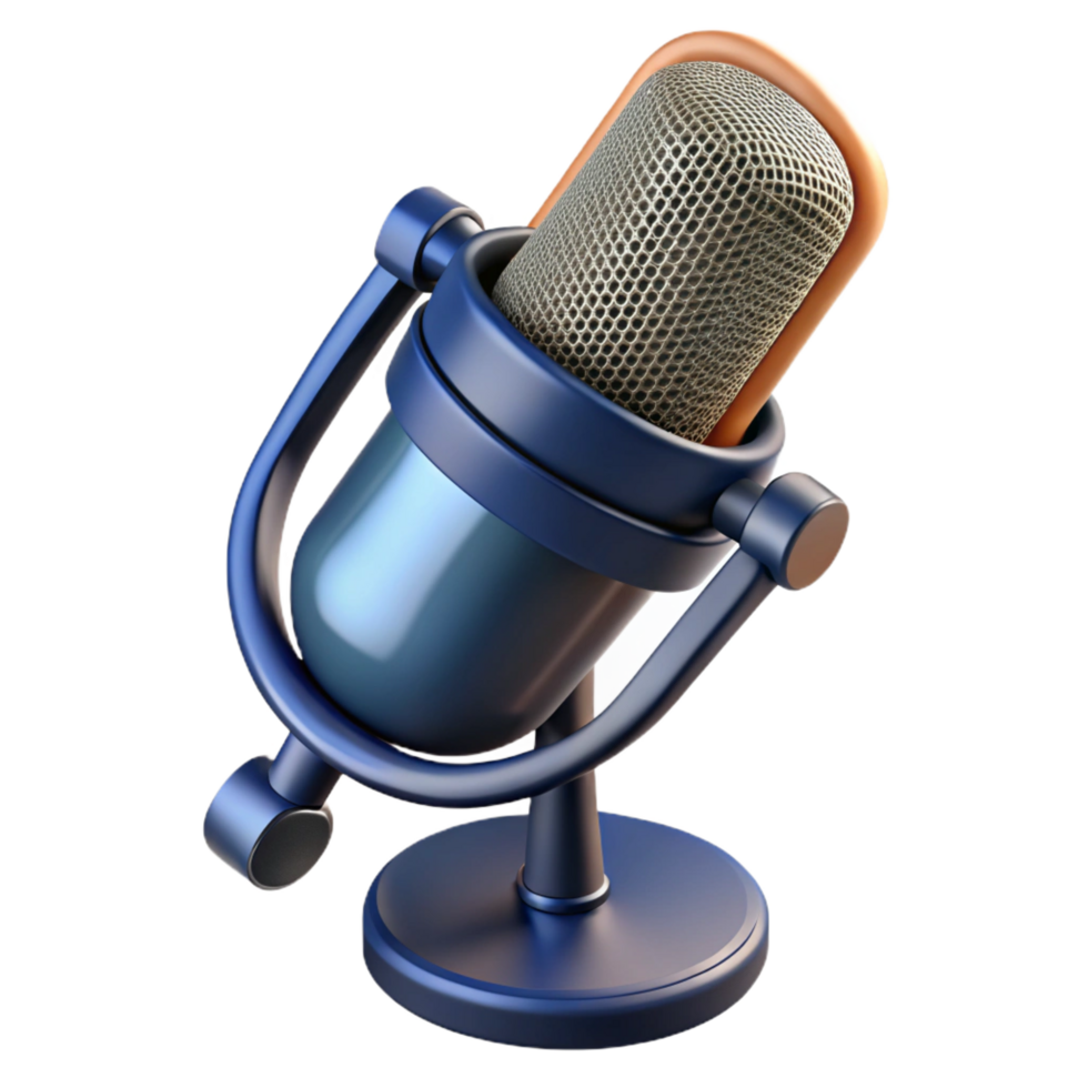 intense exquisite A studio microphone with pop filter attached. NO BACKGROUND with Transparent Background. flawless png