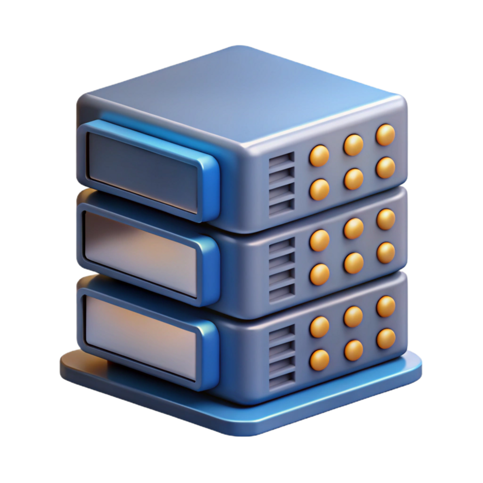 reflective magnificent A server rack, partially populated with servers. NO BACKGROUND with Transparent Background. expertly shot png