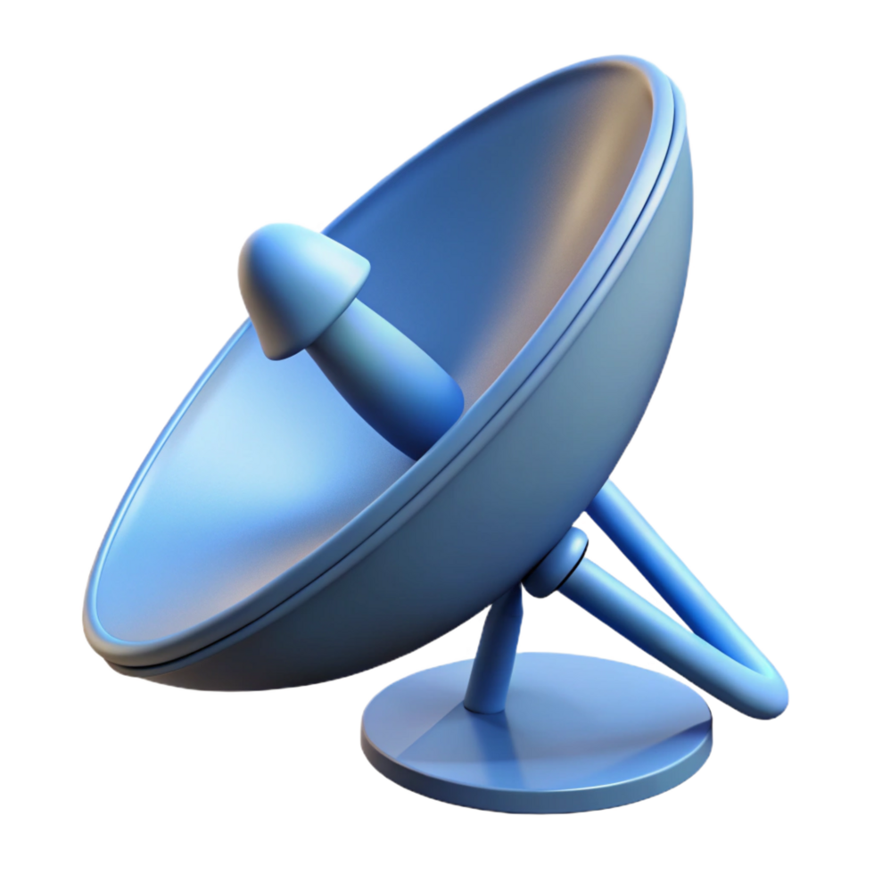 energetic hypnotic A satellite dish, pointed upwards. NO BACKGROUND with Transparent Background. authentic png